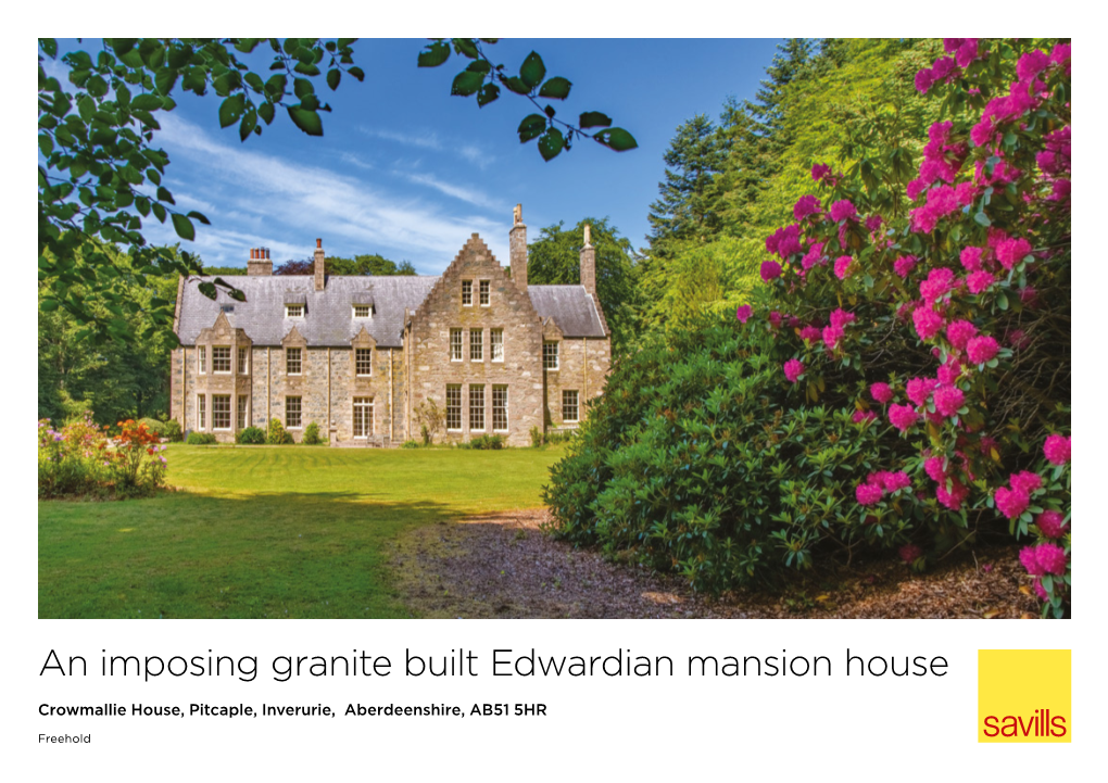 An Imposing Granite Built Edwardian Mansion House