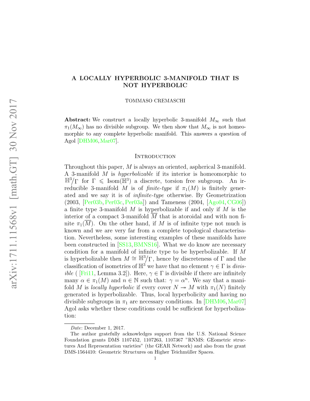 A Locally Hyperbolic 3-Manifold That Is Not Hyperbolic