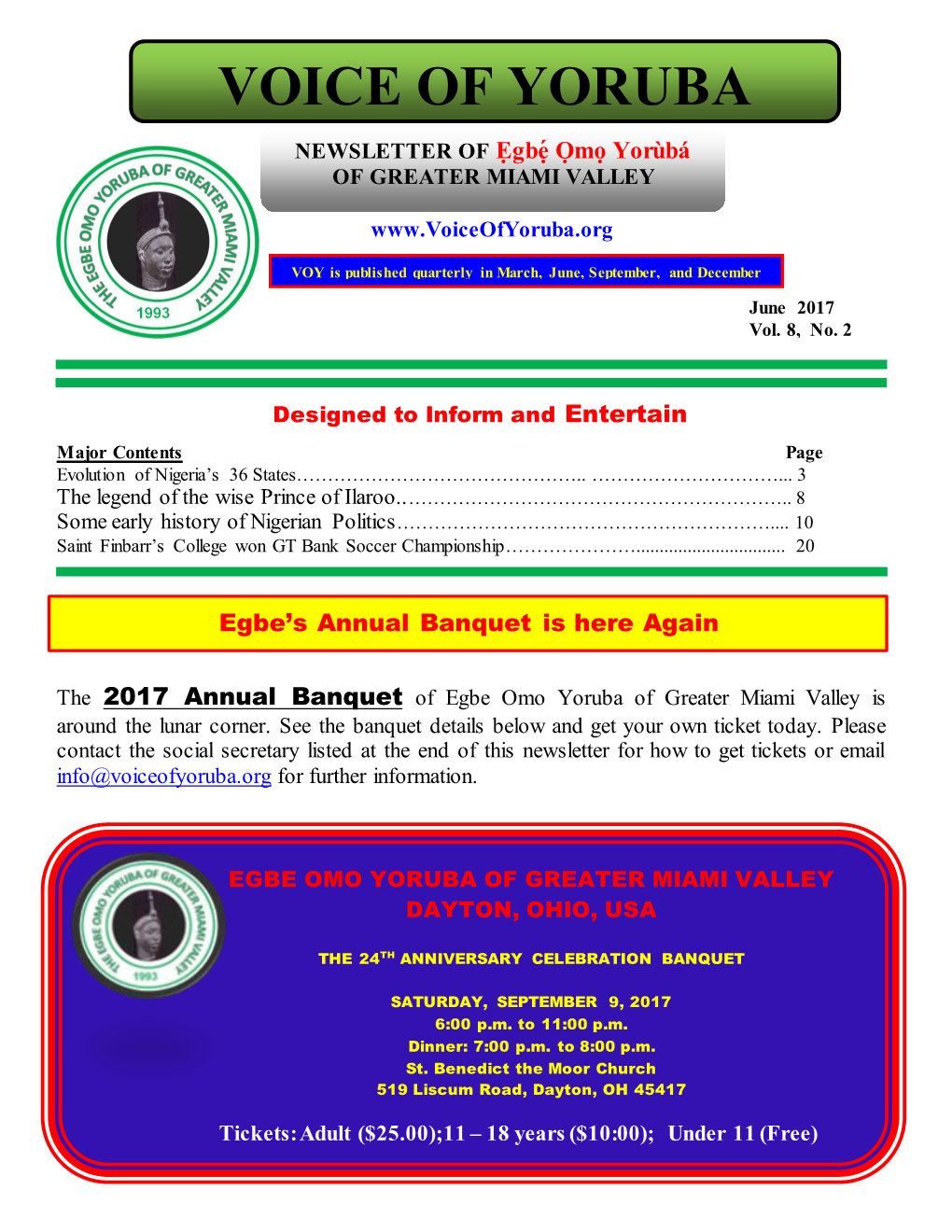 Egbe Newsletter