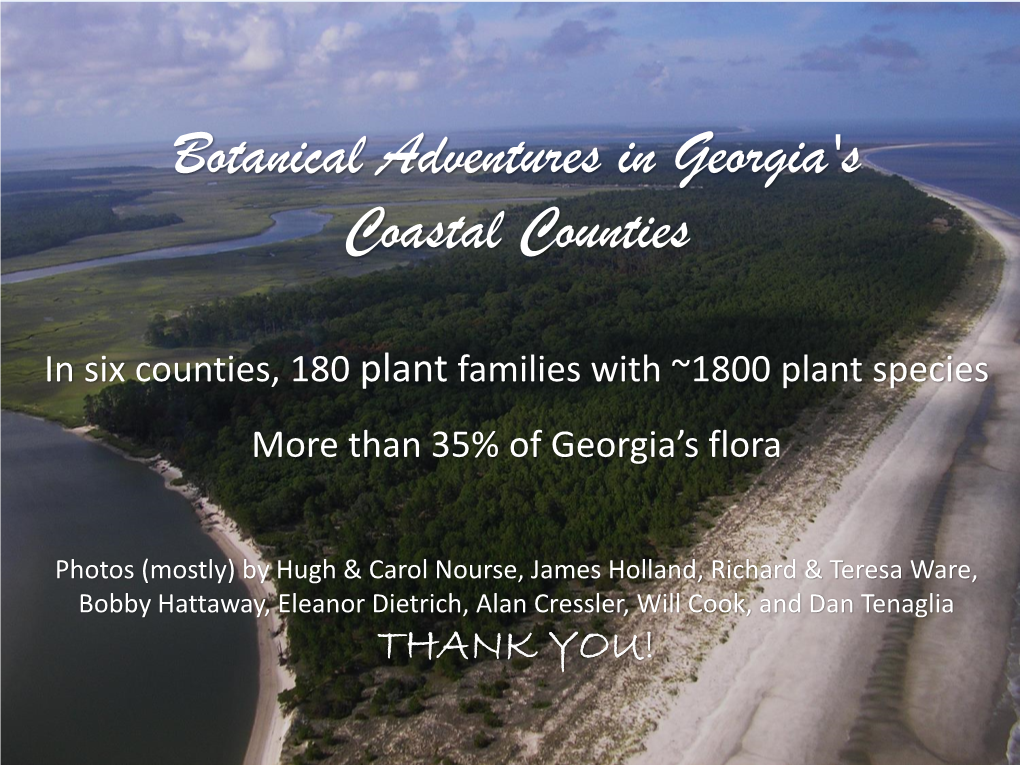 Botanical Adventures in Georgia's Coastal Counties