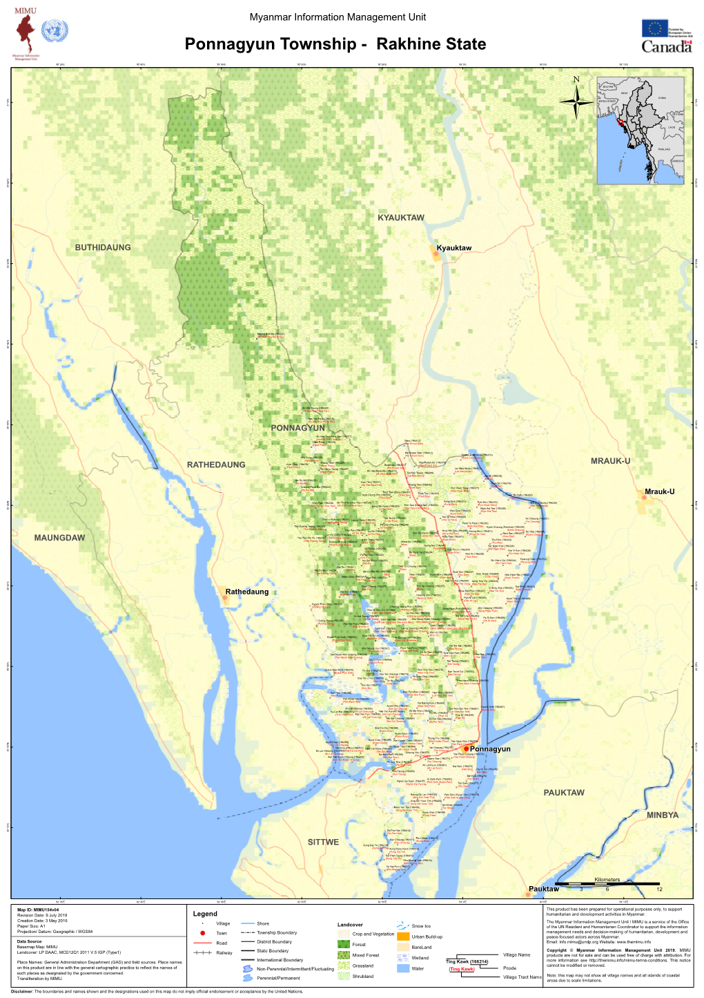 Ponnagyun Township - Rakhine State