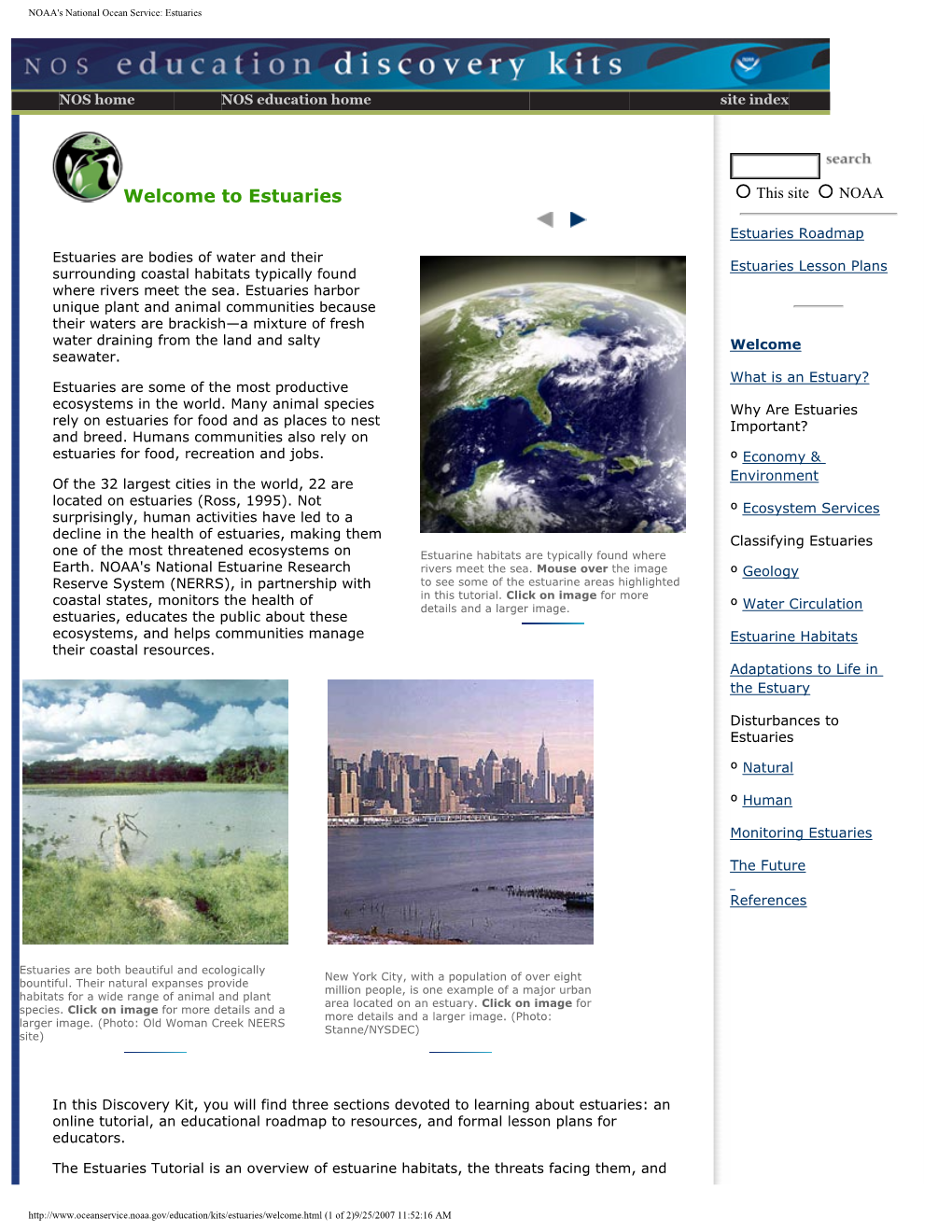 NOAA's National Ocean Service: Estuaries