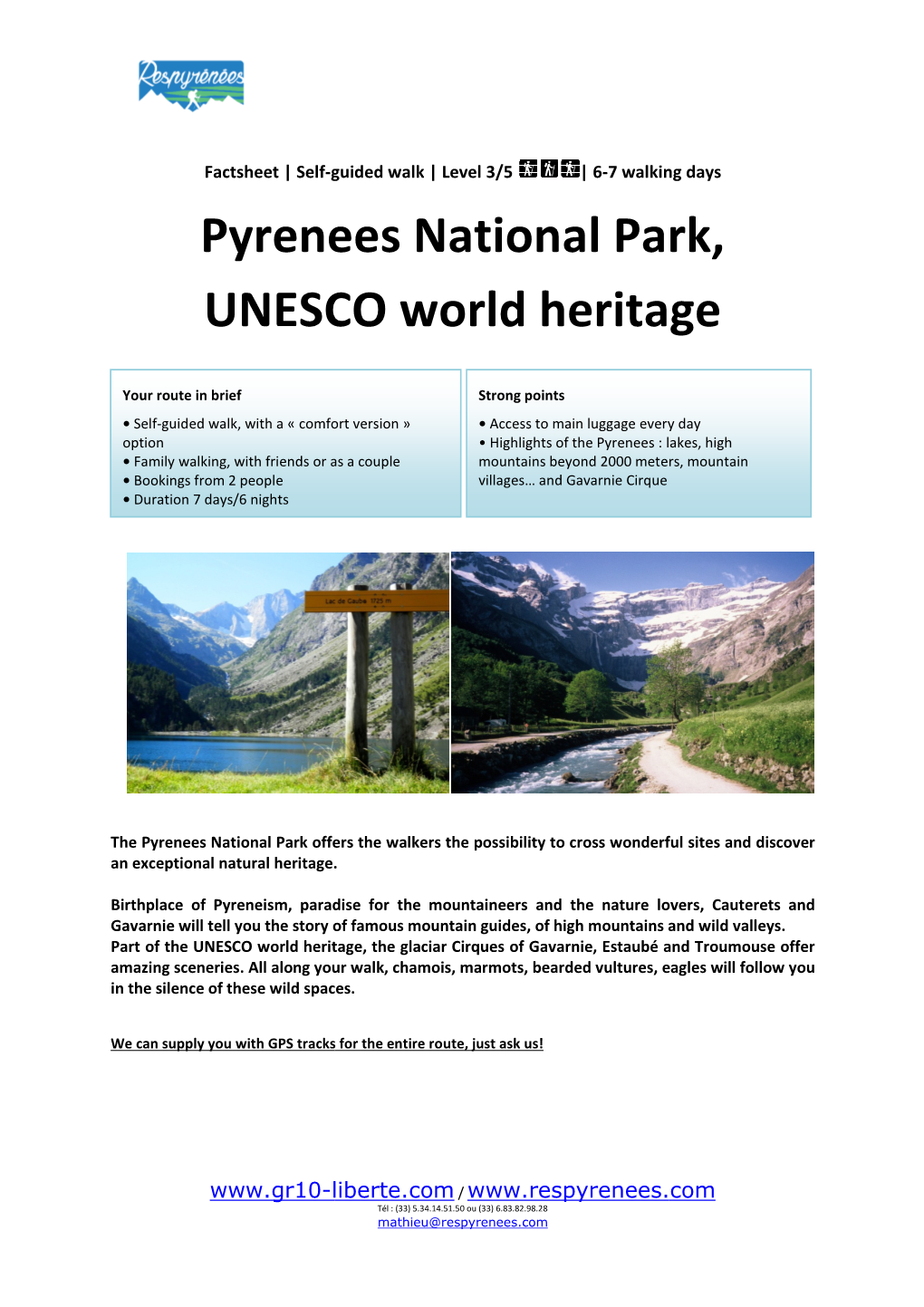 Pyrenees National Park, UNESCO World Heritage