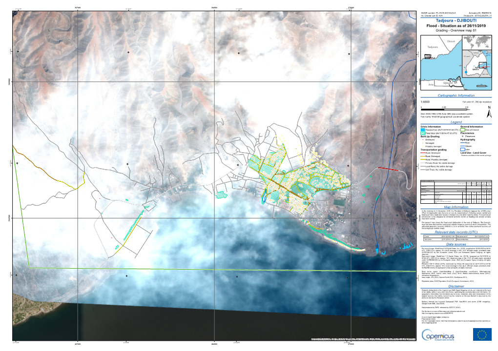 Tadjoura - DJIBOUTI Flood - Situation As of 26/11/2019 Gra Ding - Overview Ma P 01