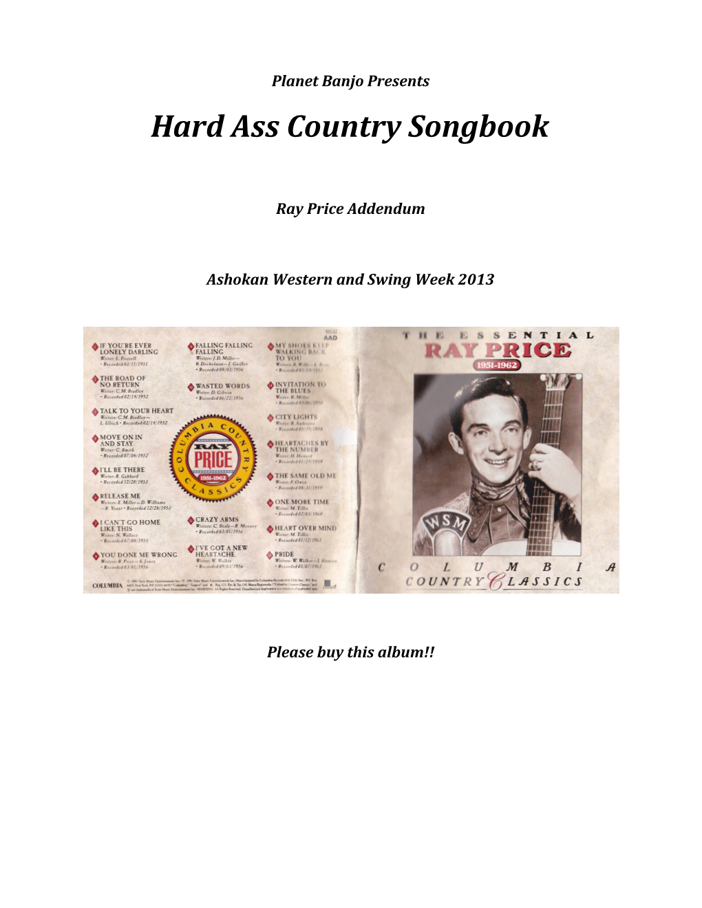 Hard Ass Country Songbook