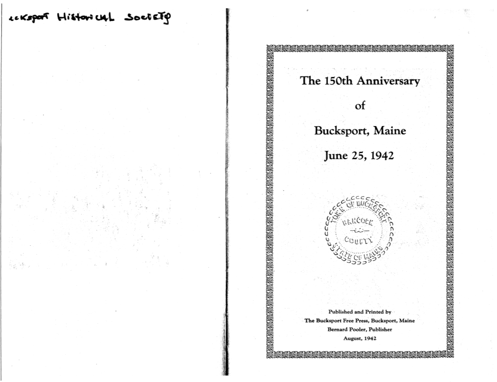 Bucksport 150 Year Celebration.Pdf