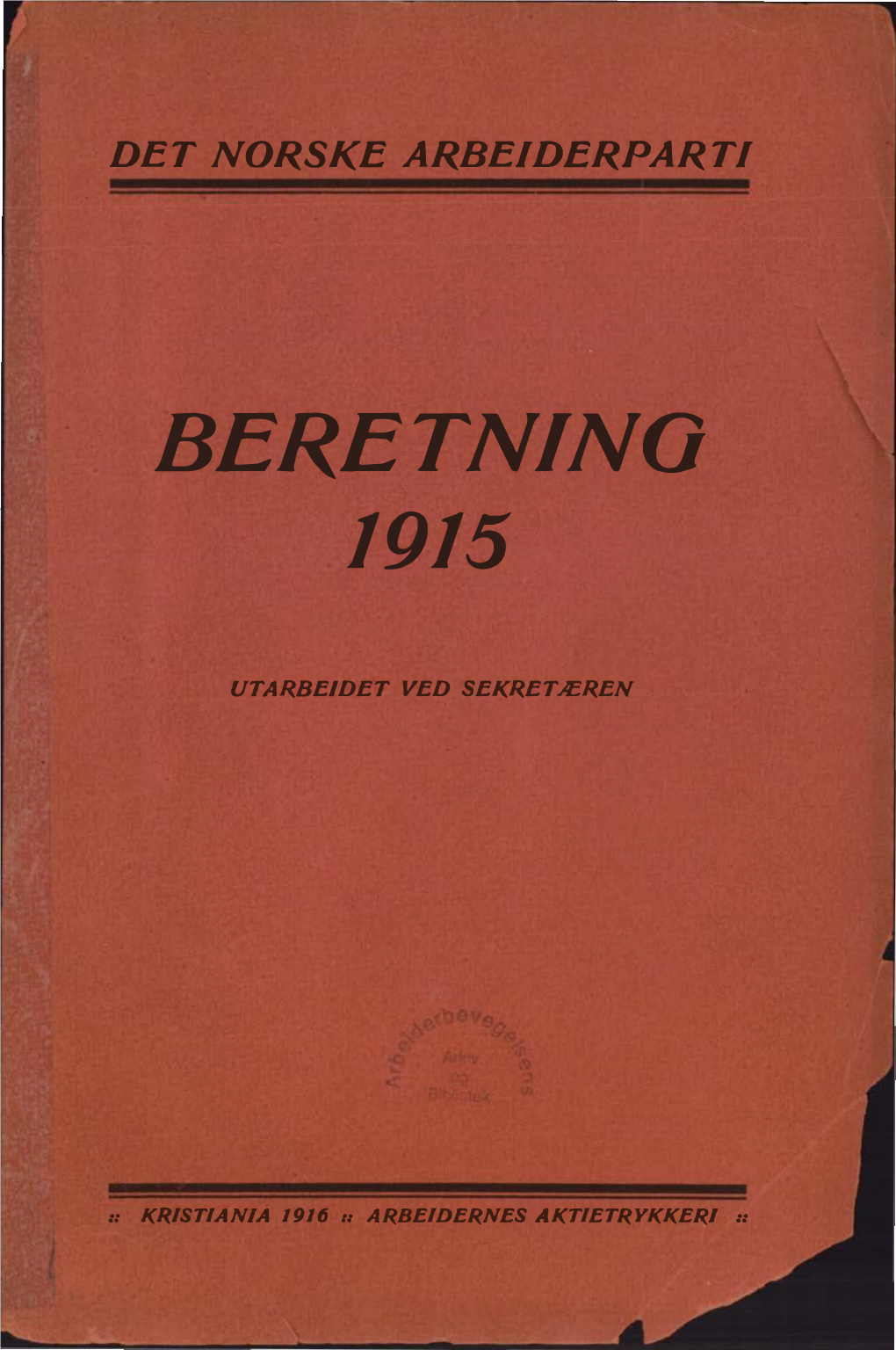 Beretning 1915