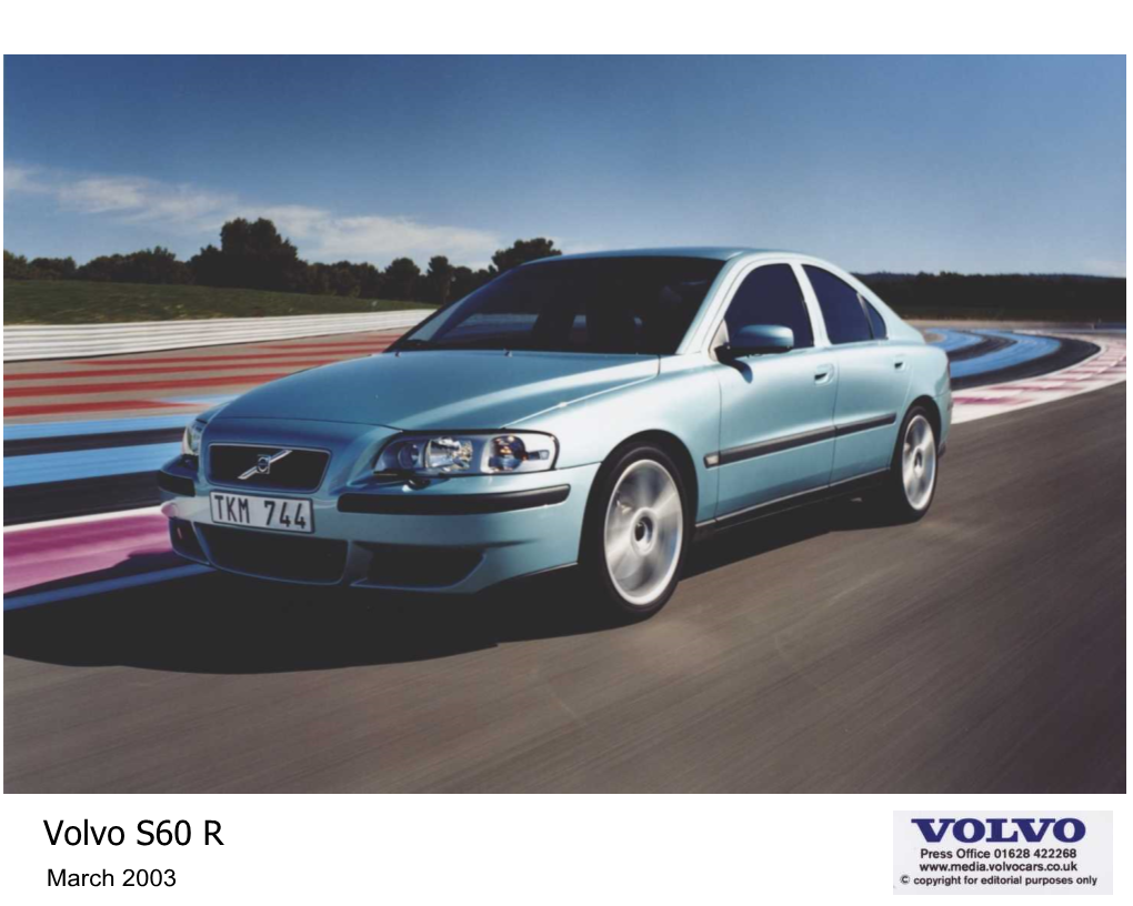 Volvo S60R V70R Press Release June 2003