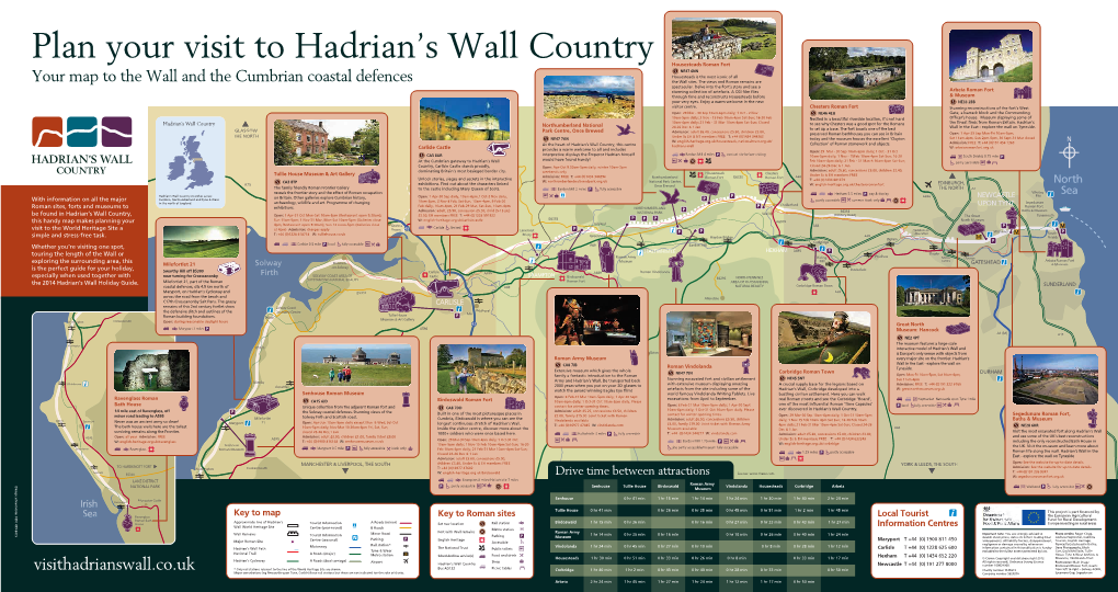 Hadrian's Wall Country Map 2014