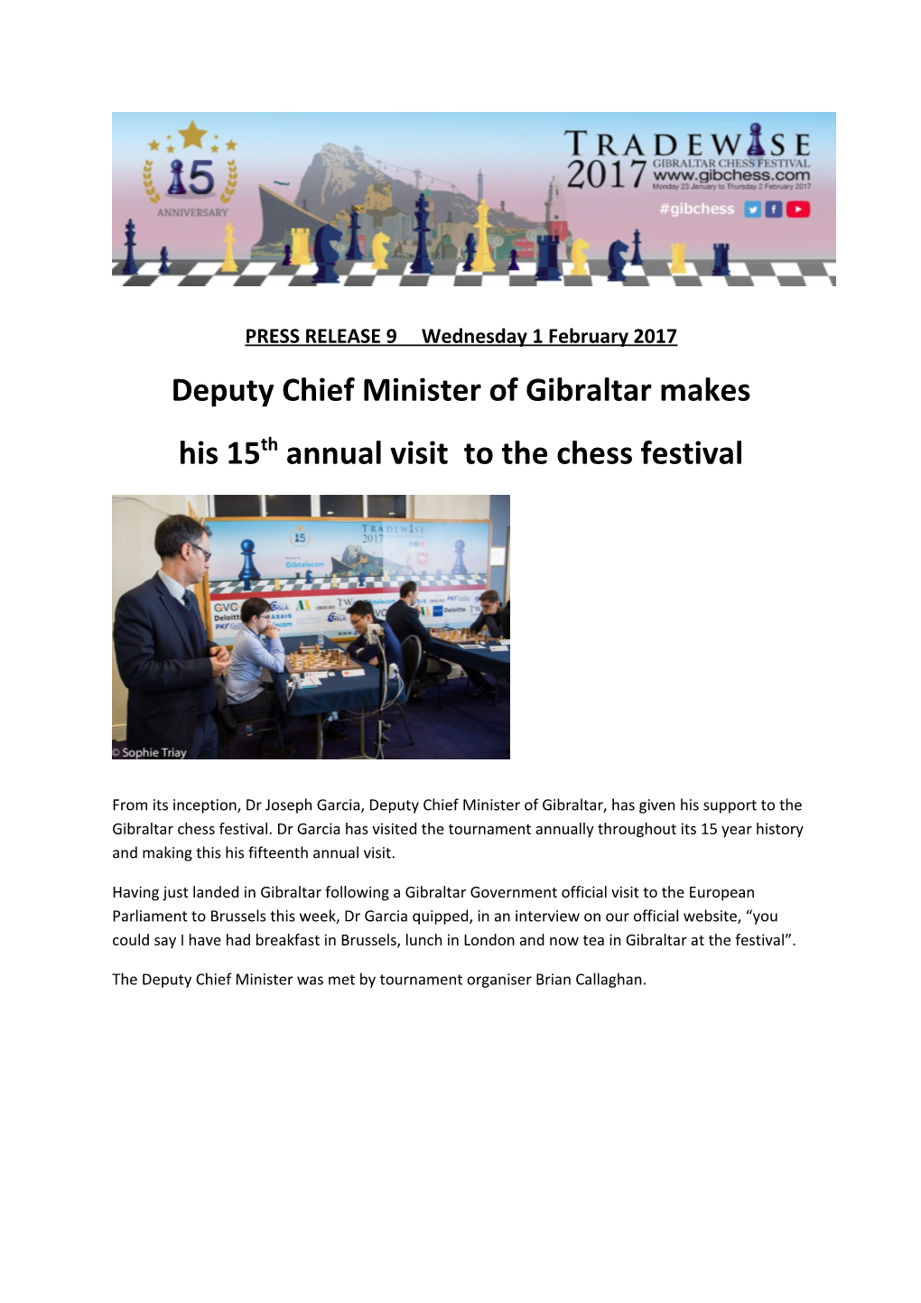 Deputy Chief Minister of Gibraltar Makes