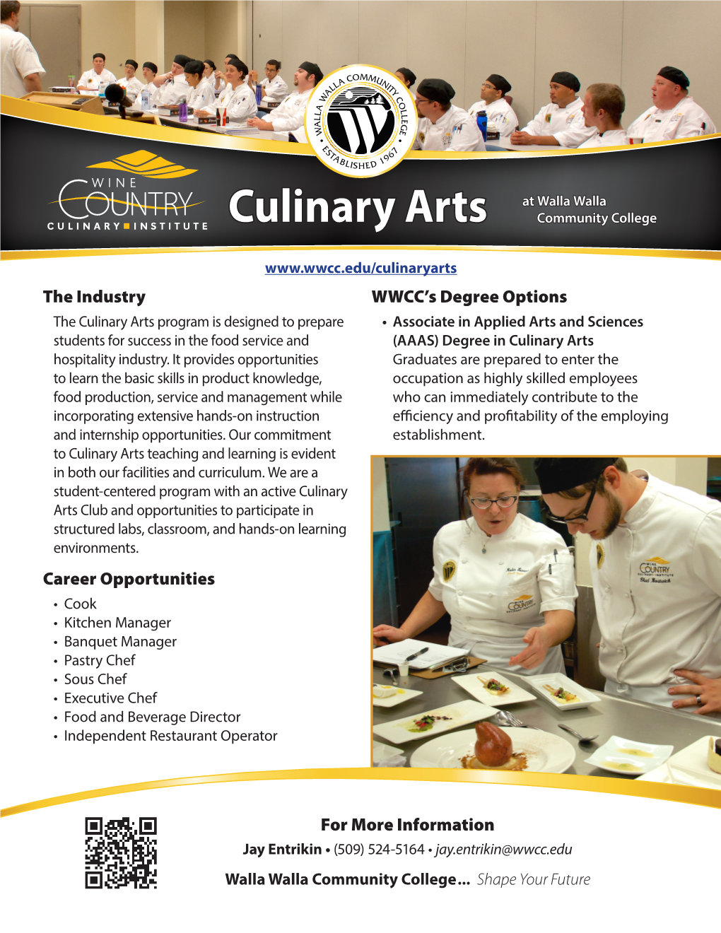 Culinary Arts at Walla Walla