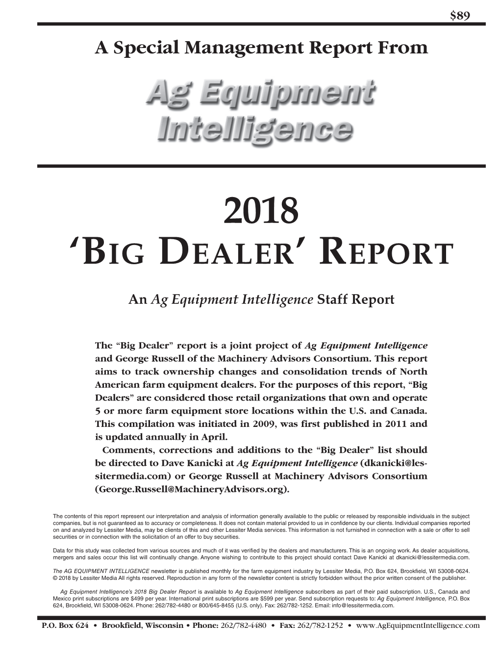 'Big Dealer' Report