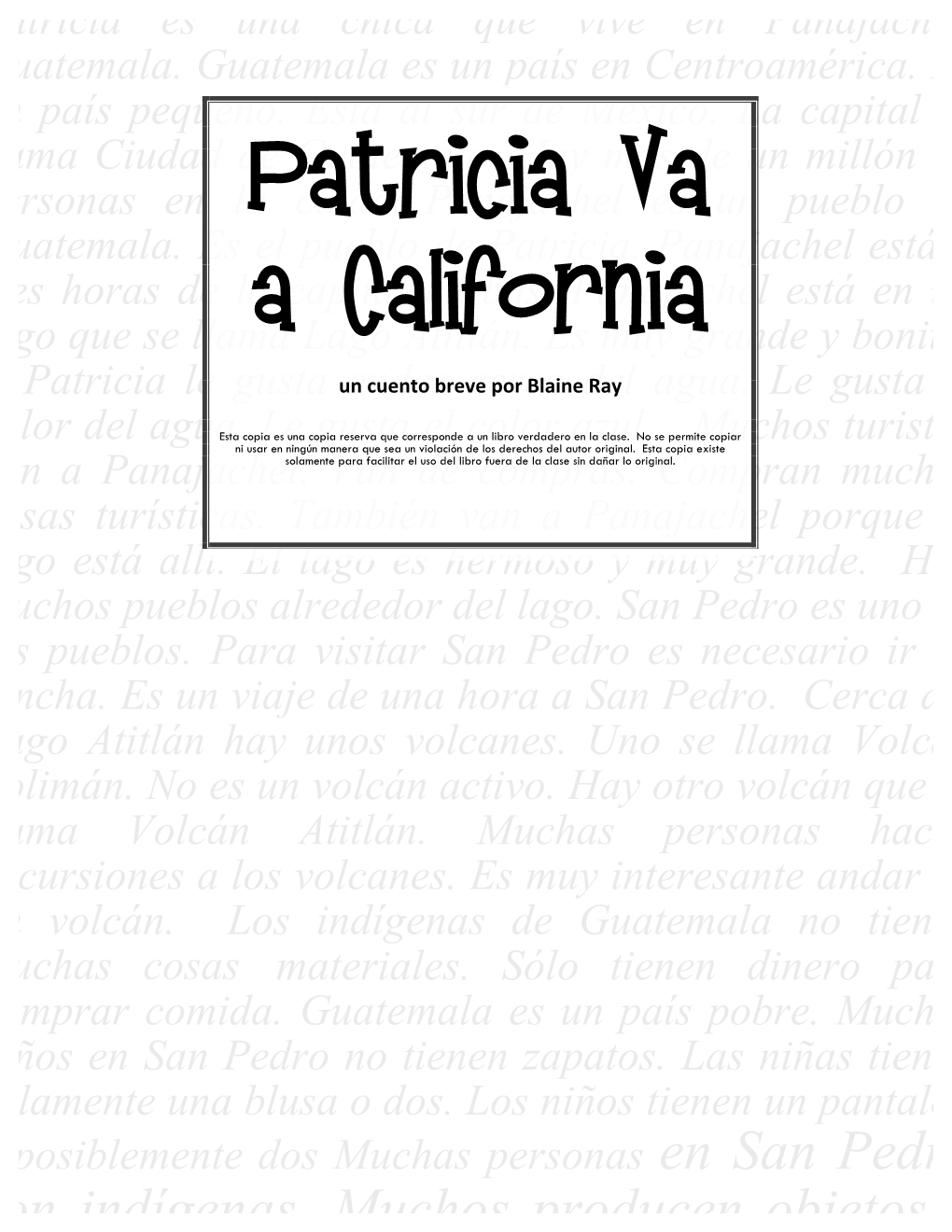 Patricia Va a California