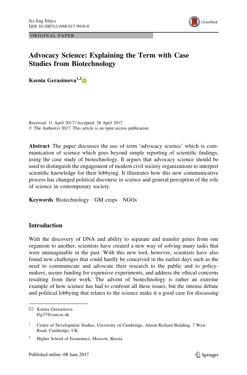 Explaining the Term with Case Studies from Biotechnology