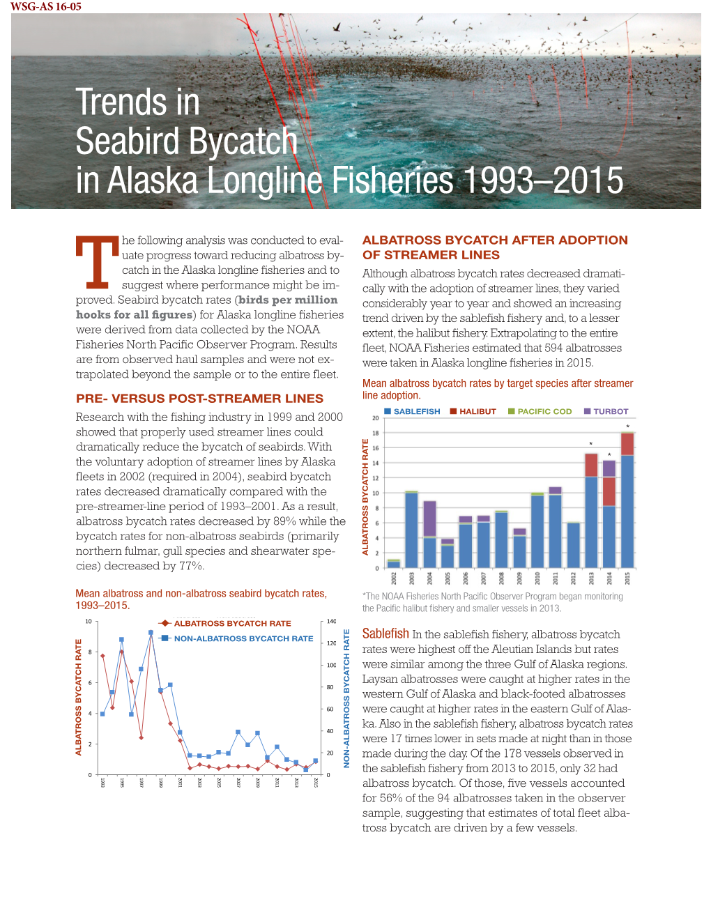 Trends in Seabird Bycatch in Alaska Longline Fisheries 1993–2015