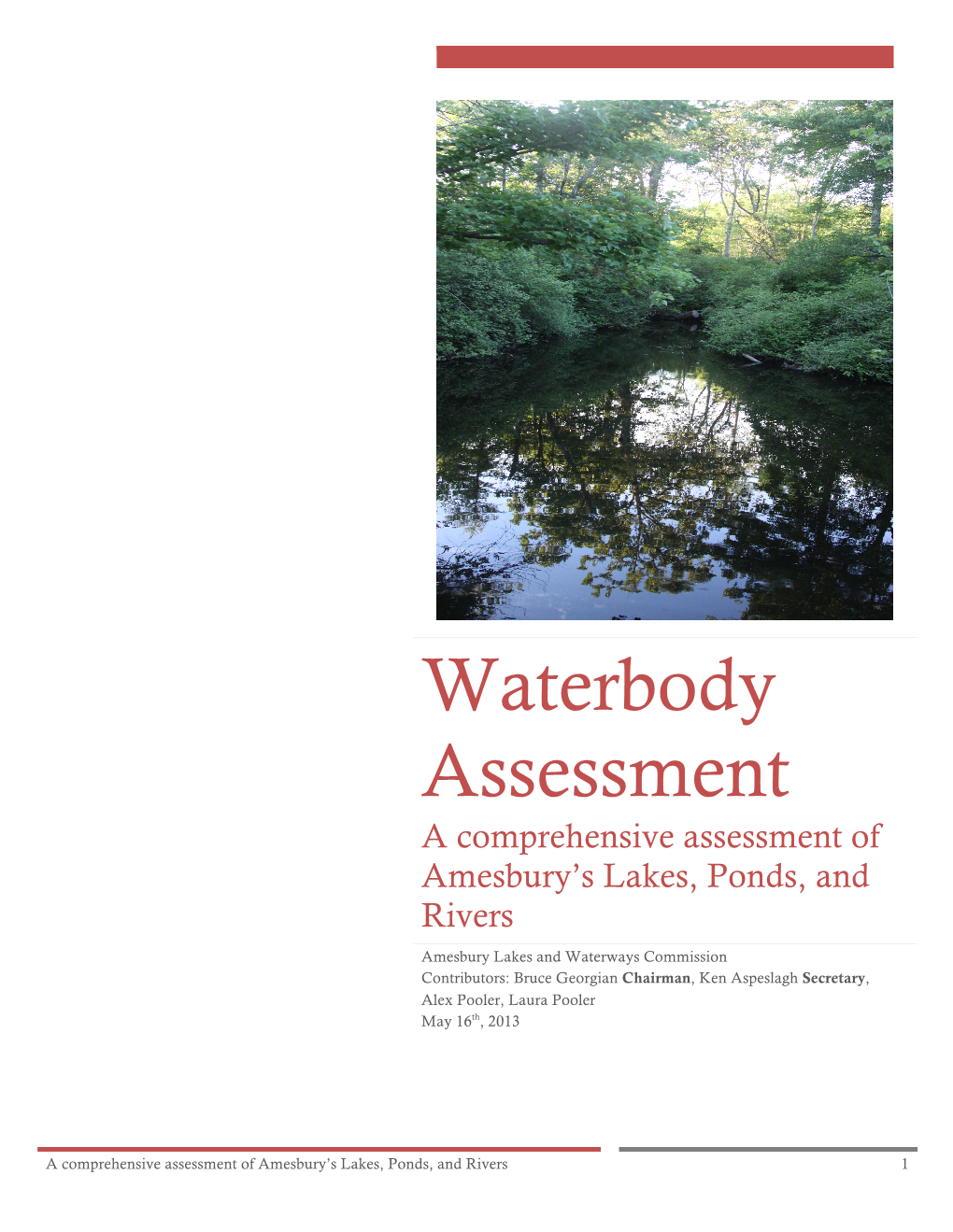 Amesbury Waterbody Assessment