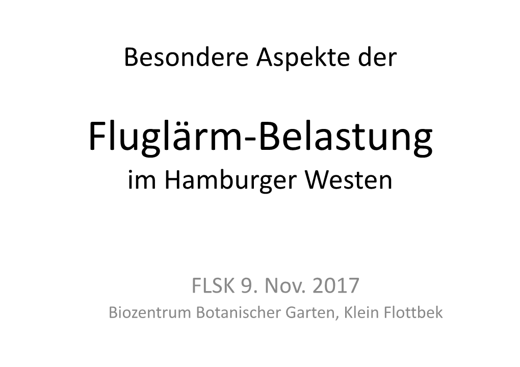 Besondere Aspekte Der Im Hamburger Westen