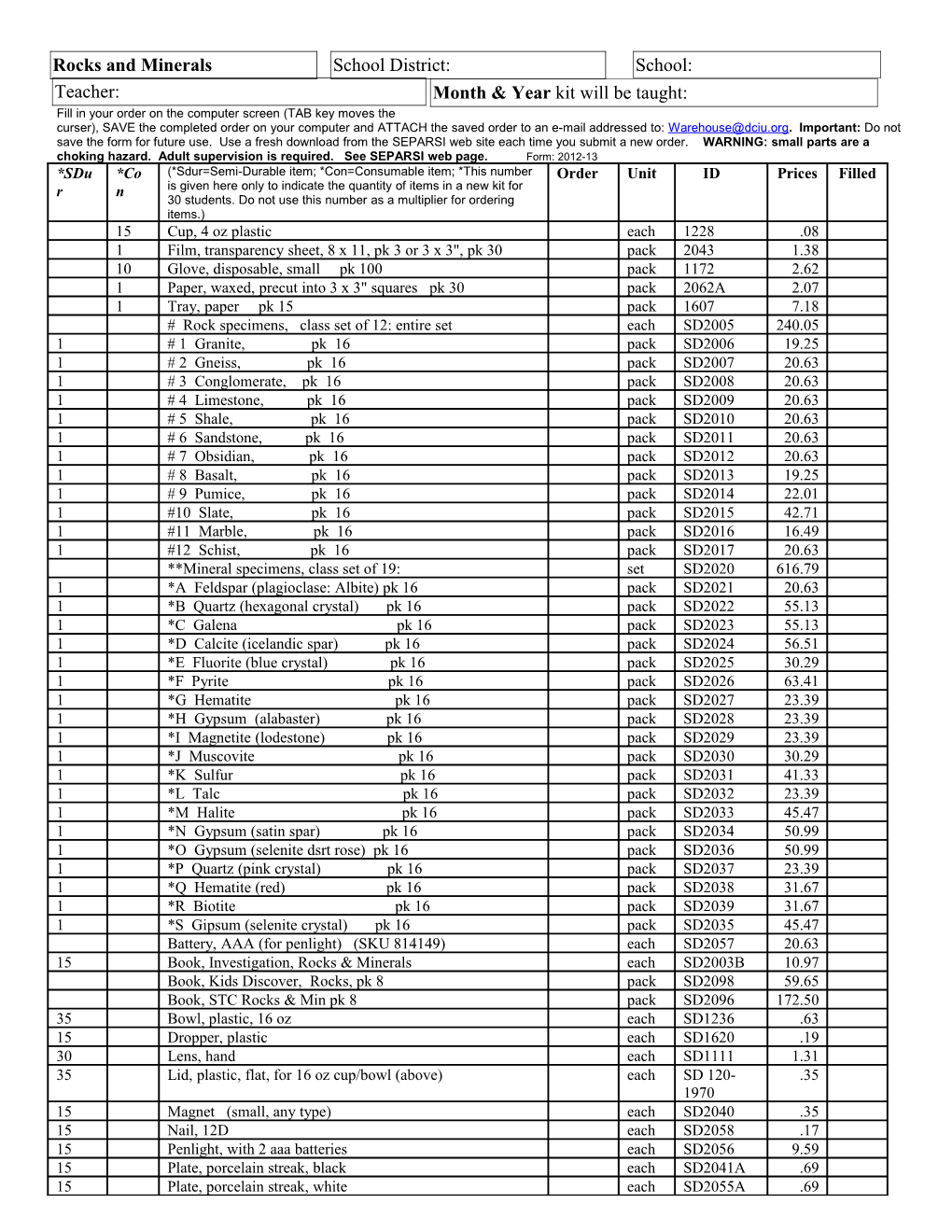 Chem Tests School s1