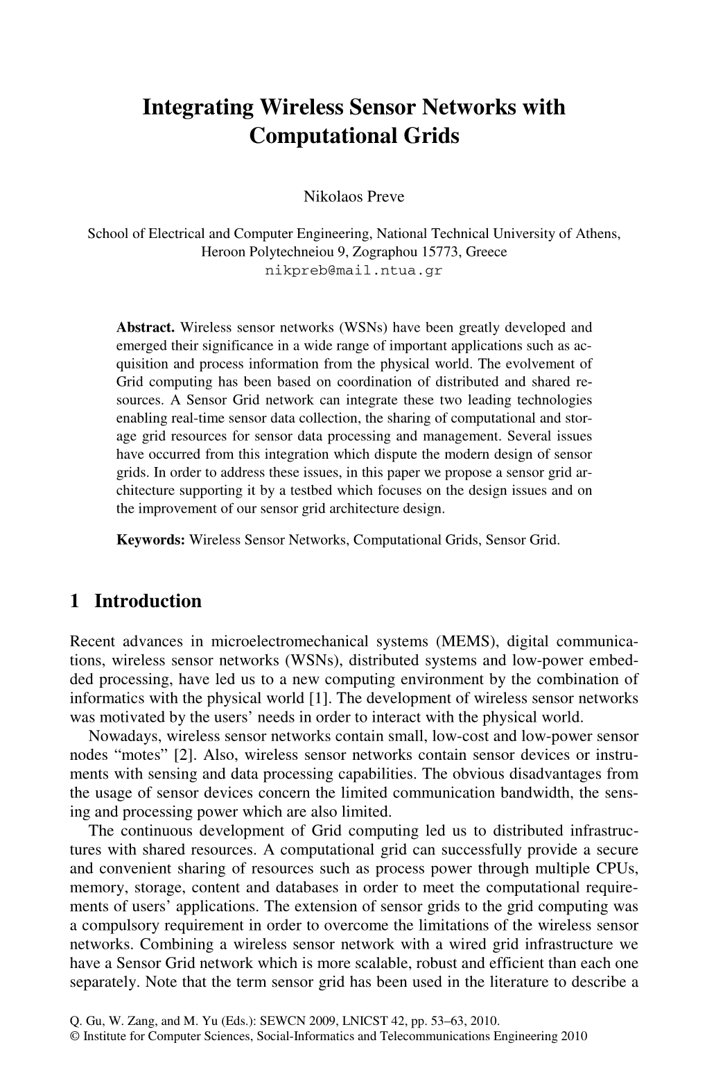 Integrating Wireless Sensor Networks with Computational Grids