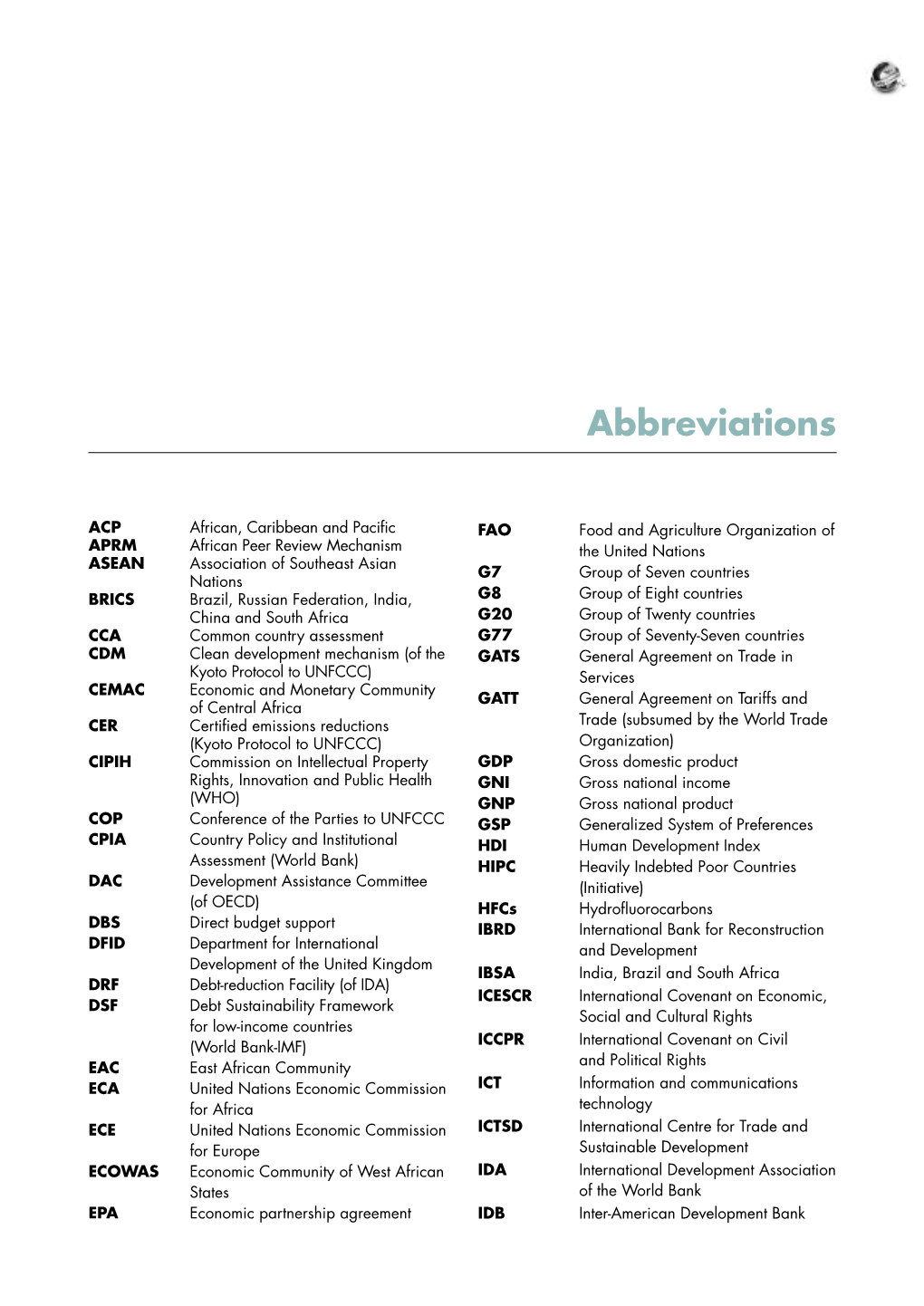 Abbreviations