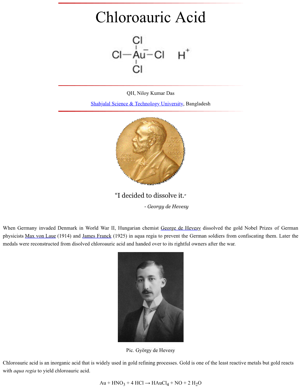 Chloroauric Acid