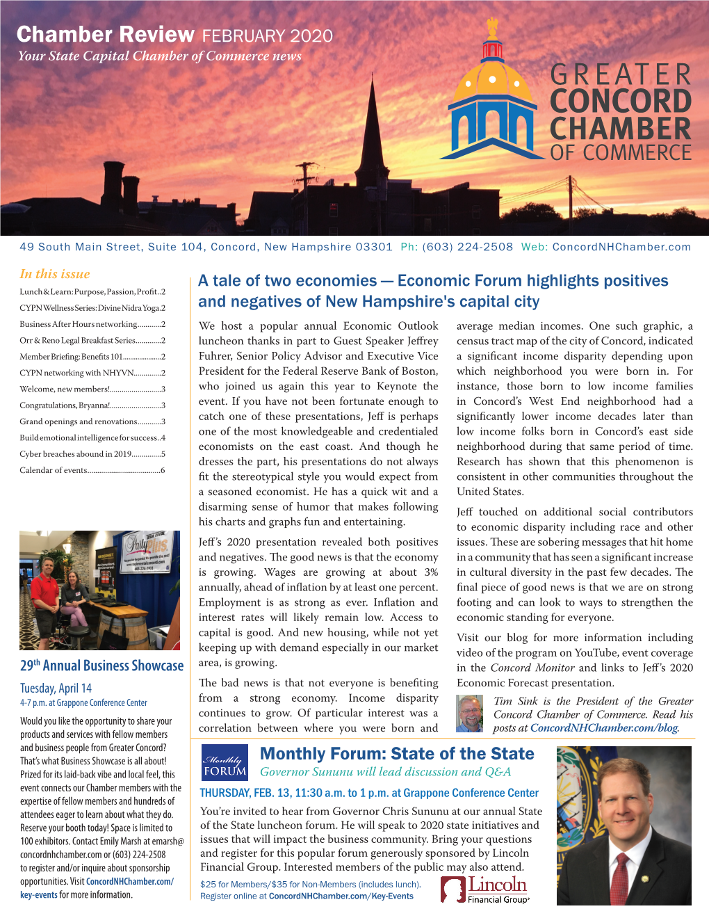 Chamber Review FEBRUARY 2020 Your State Capital Chamber of Commerce News