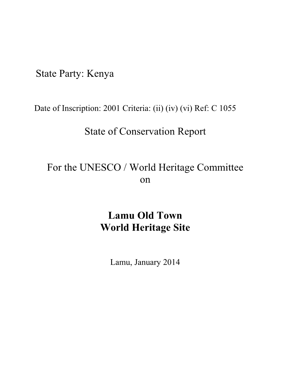 State Party: Kenya