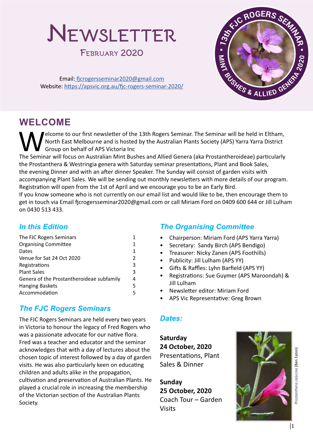 Newsletter of the 13Th Rogers Seminar