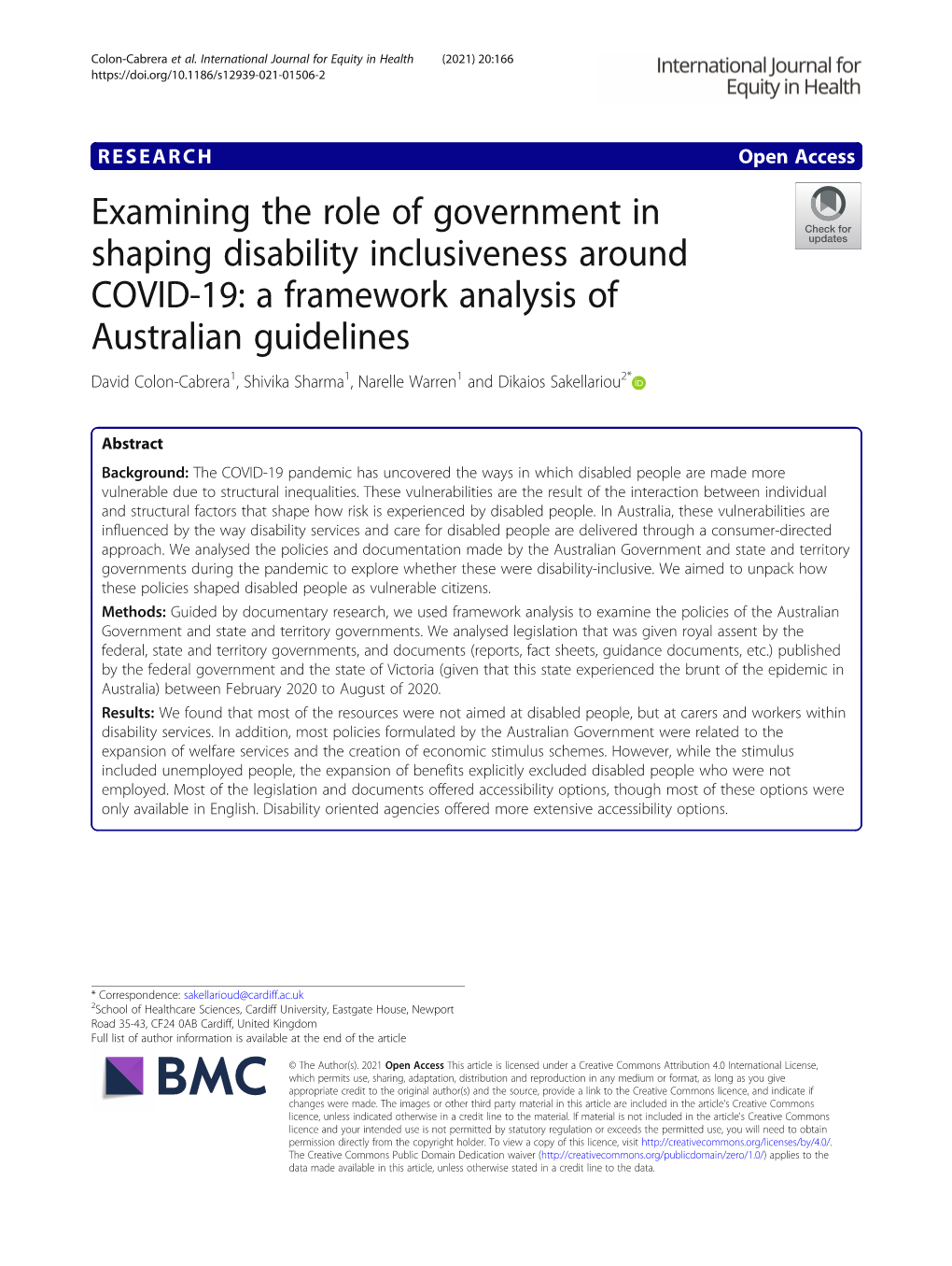 Examining the Role of Government in Shaping Disability Inclusiveness