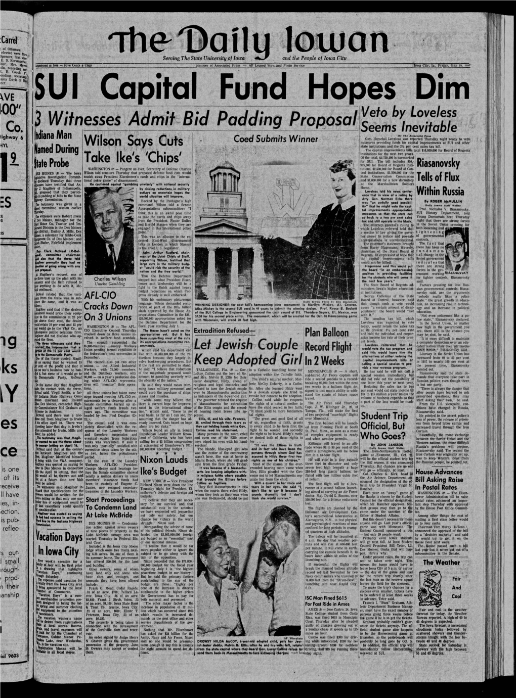 Daily Iowan (Iowa City, Iowa), 1957-05-24