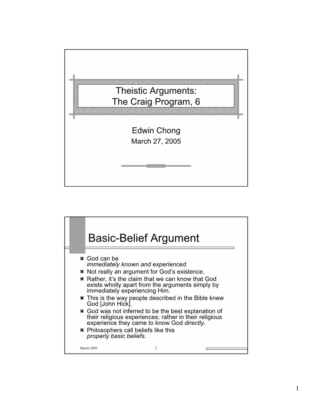 Basic-Belief Argument