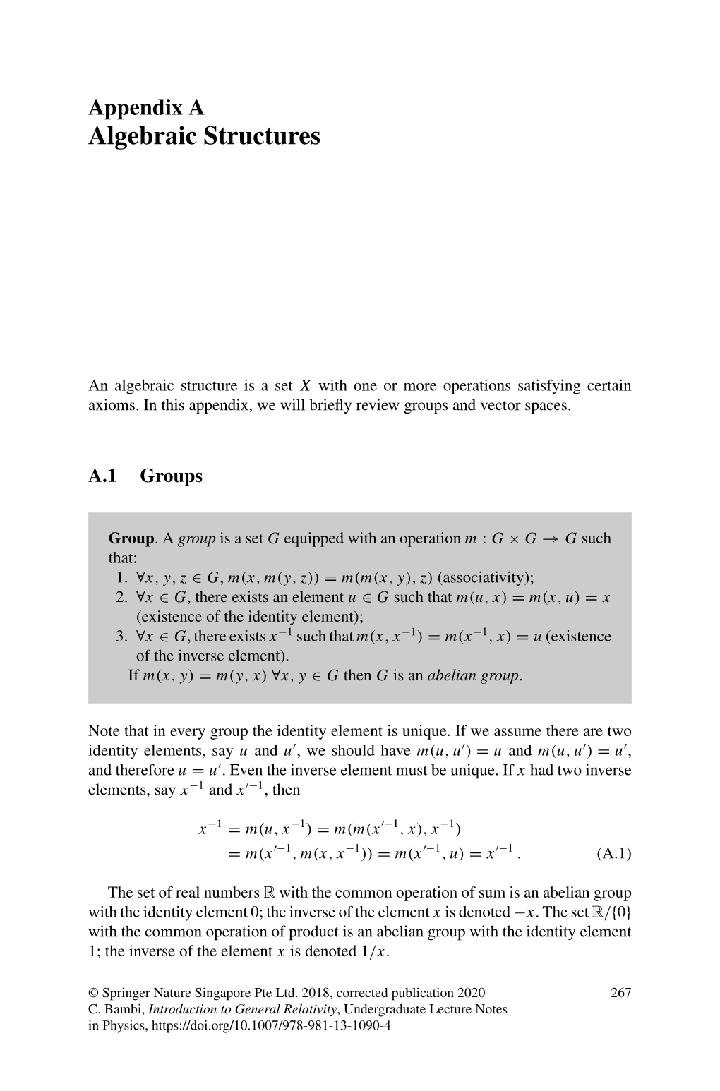 Algebraic Structures