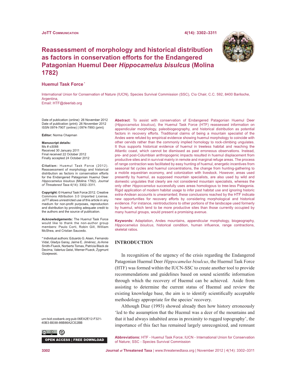 Reassessment of Morphology and Historical Distribution As Factors In