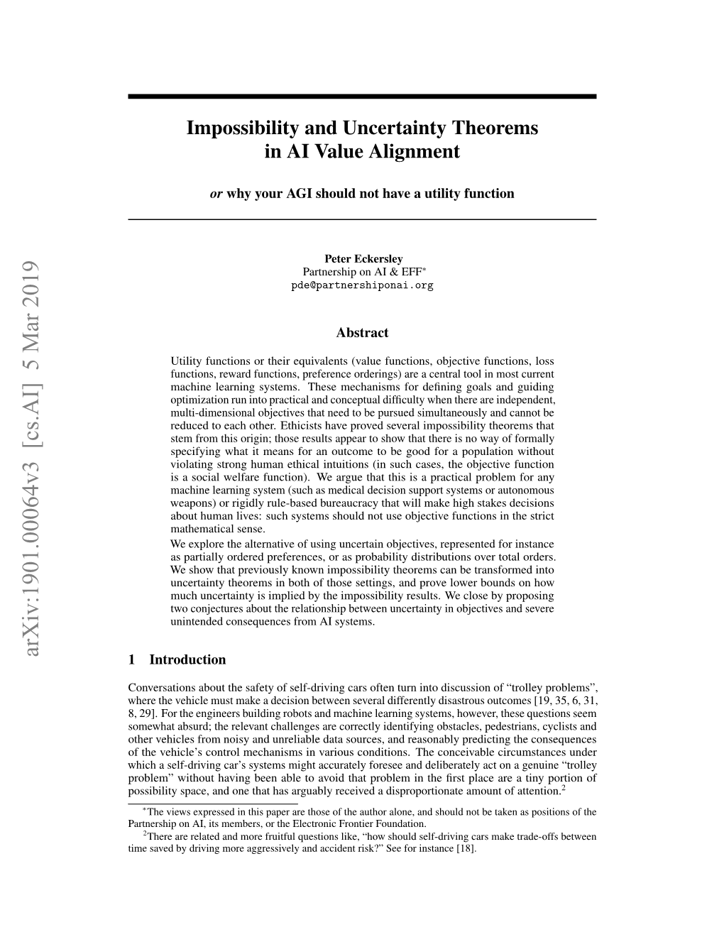 Impossibility and Uncertainty Theorems in AI Value Alignment