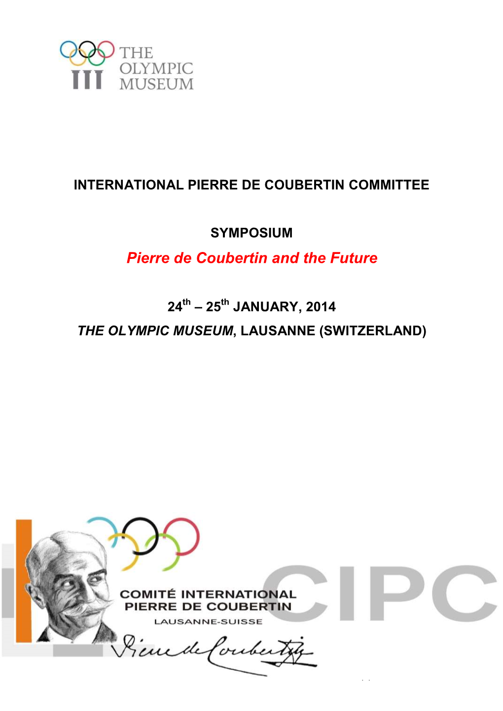 Pierre De Coubertin and the Future