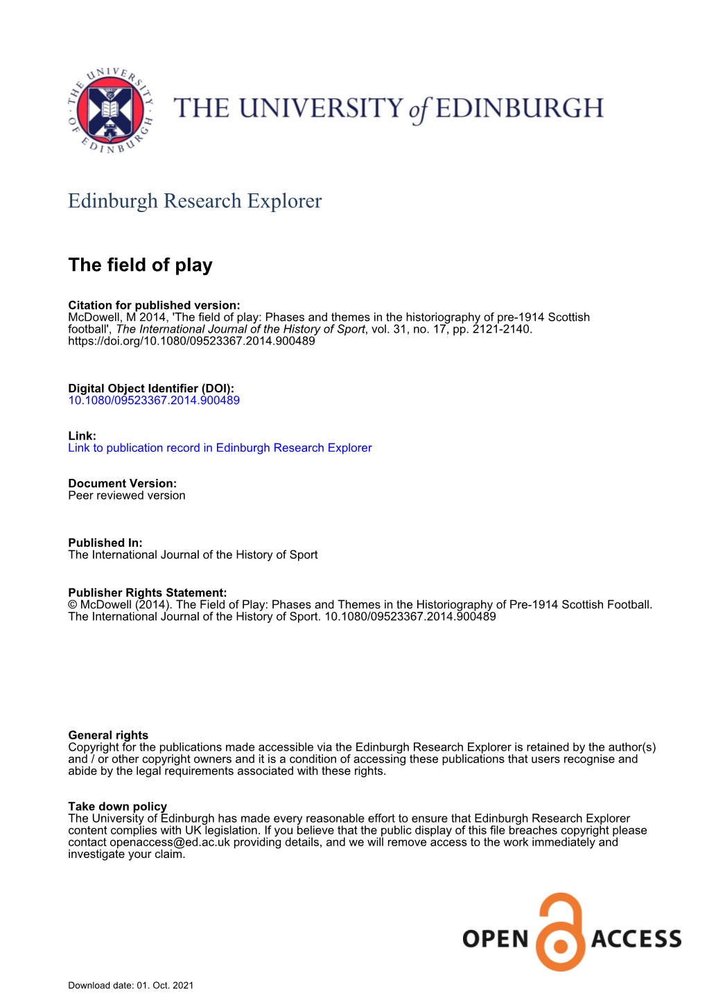 Edinburgh Research Explorer