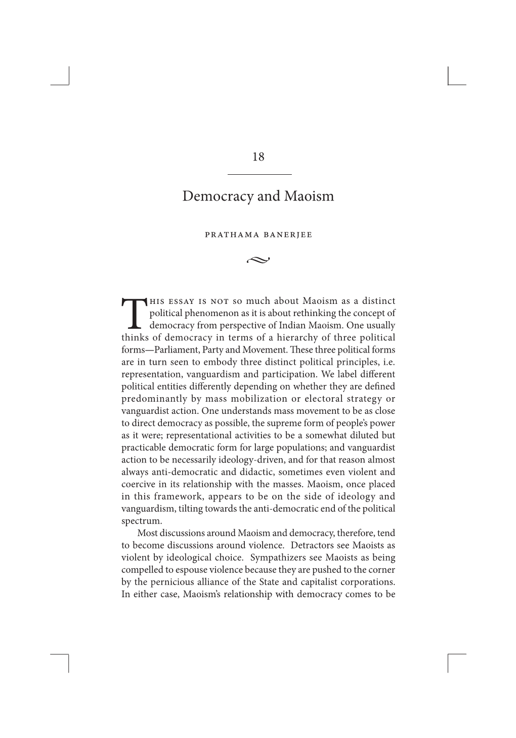 Democracy and Maoism