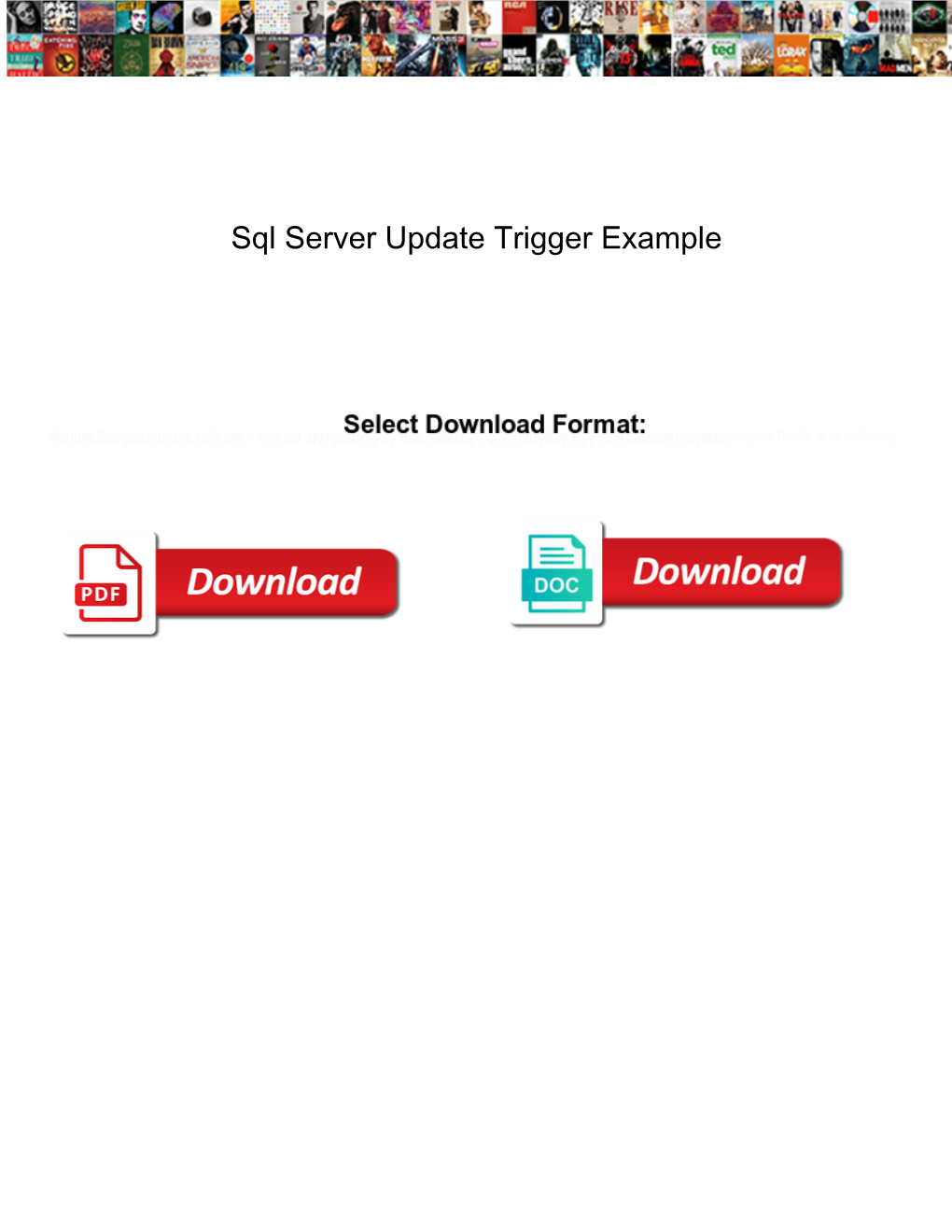 Sql Server Update Trigger Example