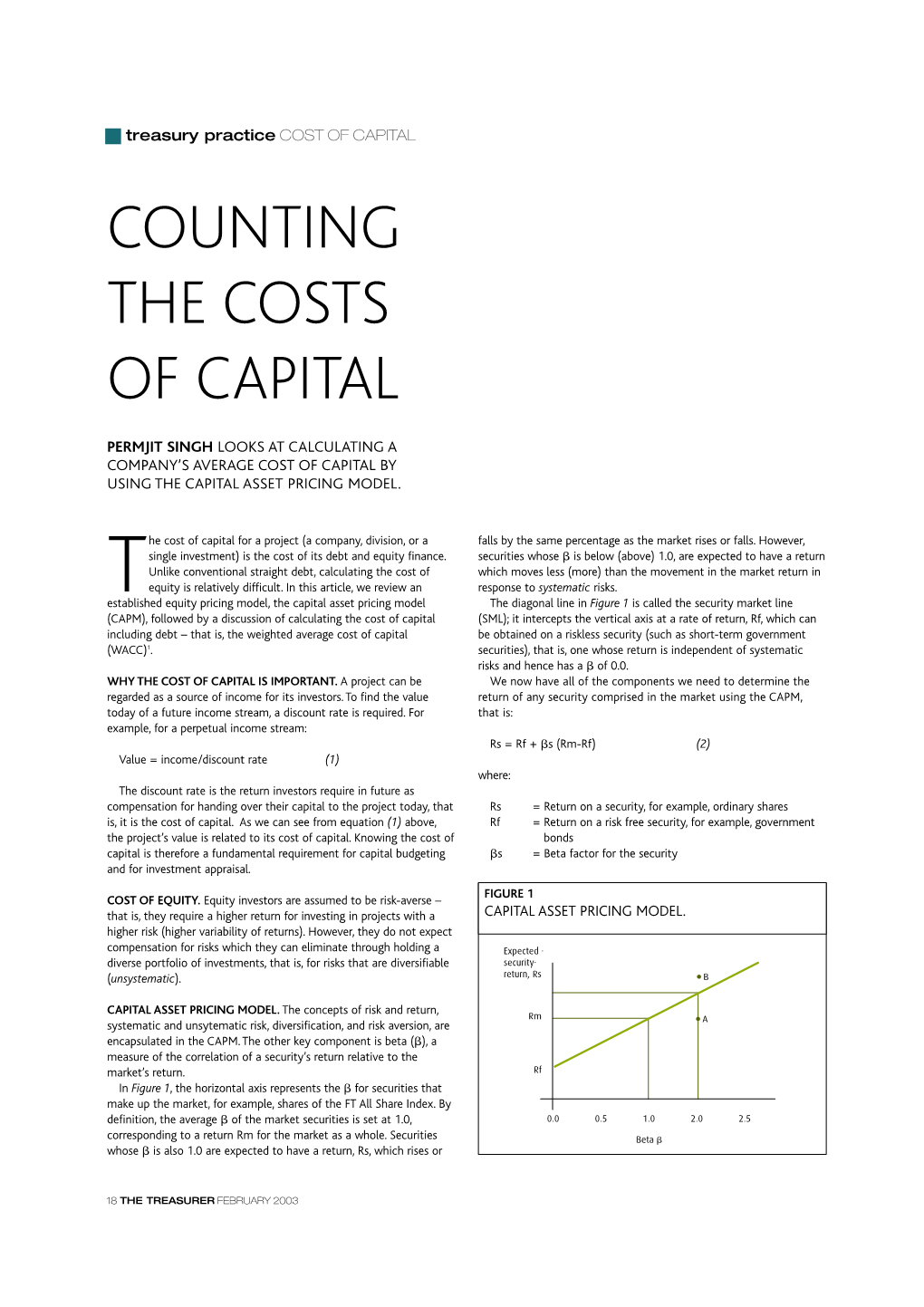 Counting the Costs of Capital