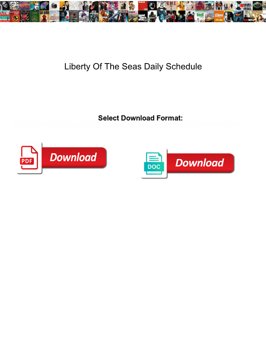 Liberty of the Seas Daily Schedule