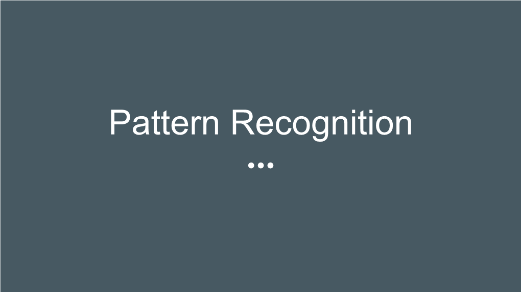 AI in Pattern Recognition