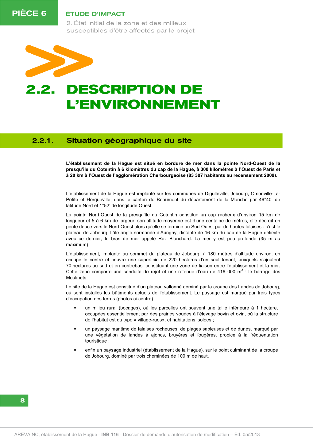 2.2. Description De L'environnement