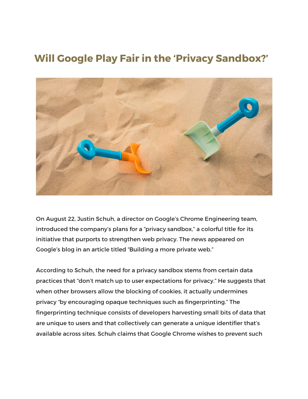 Google Sandbox