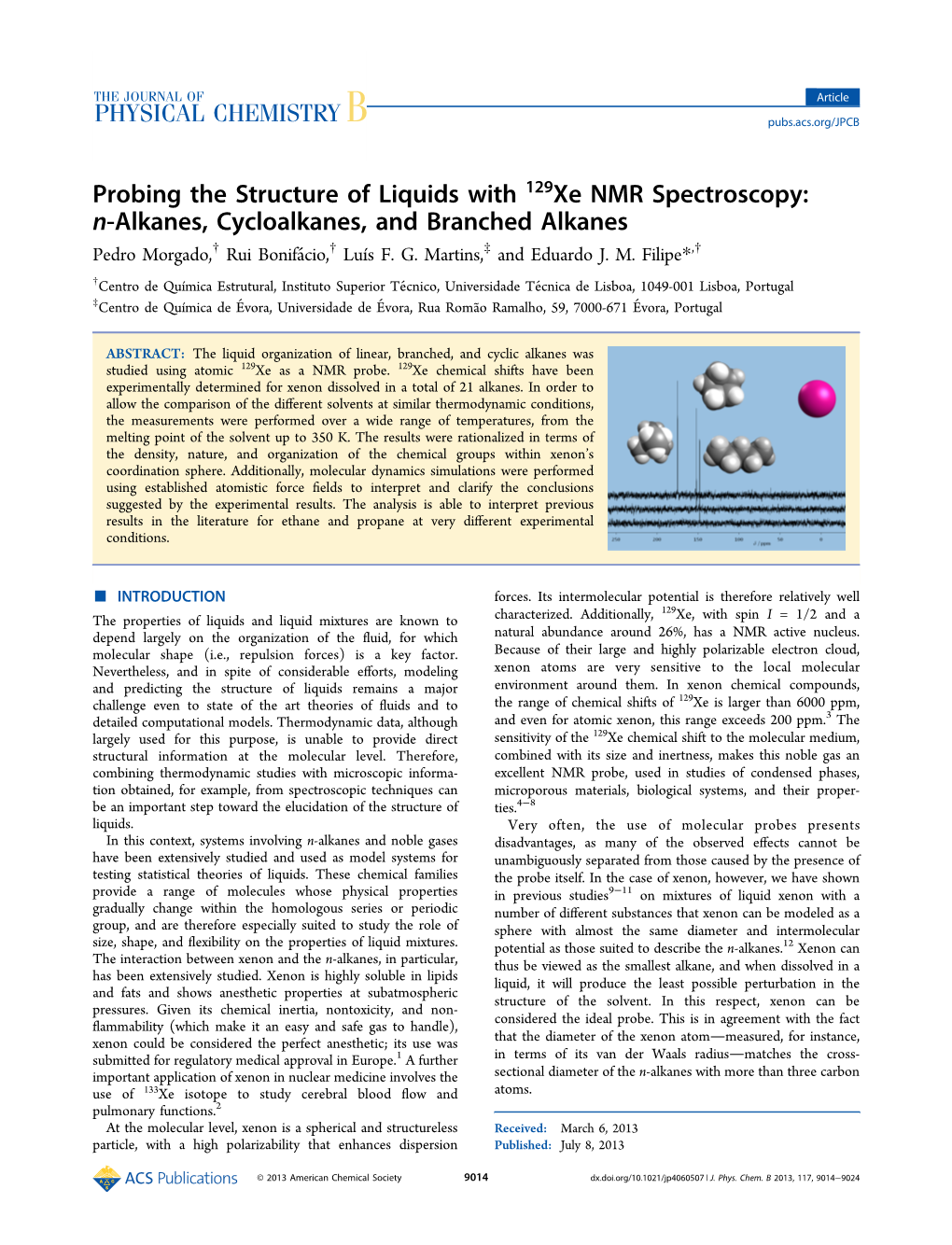 N‑Alkanes, Cycloalkanes, and Branched Alkanes † † ‡ † Pedro Morgado, Rui Bonifacio,́ Luís F