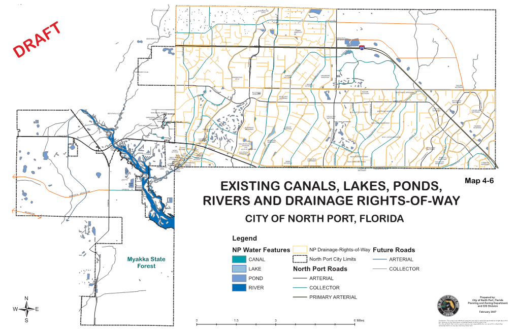 Existing Canals, Lakes, Ponds, Rivers And