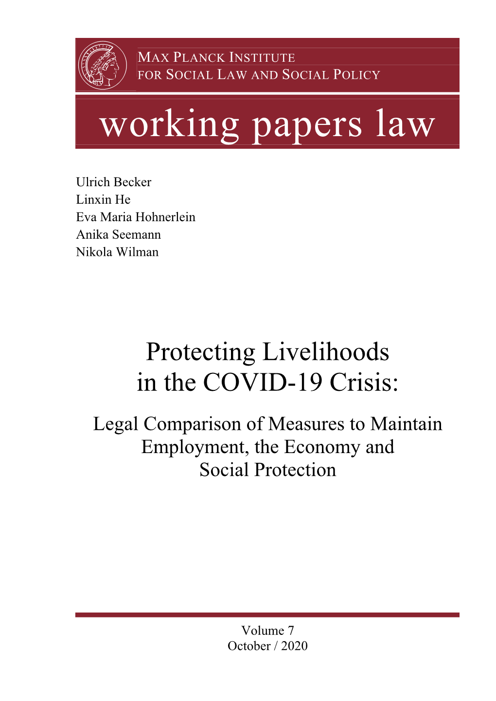 Working Papers Law 7