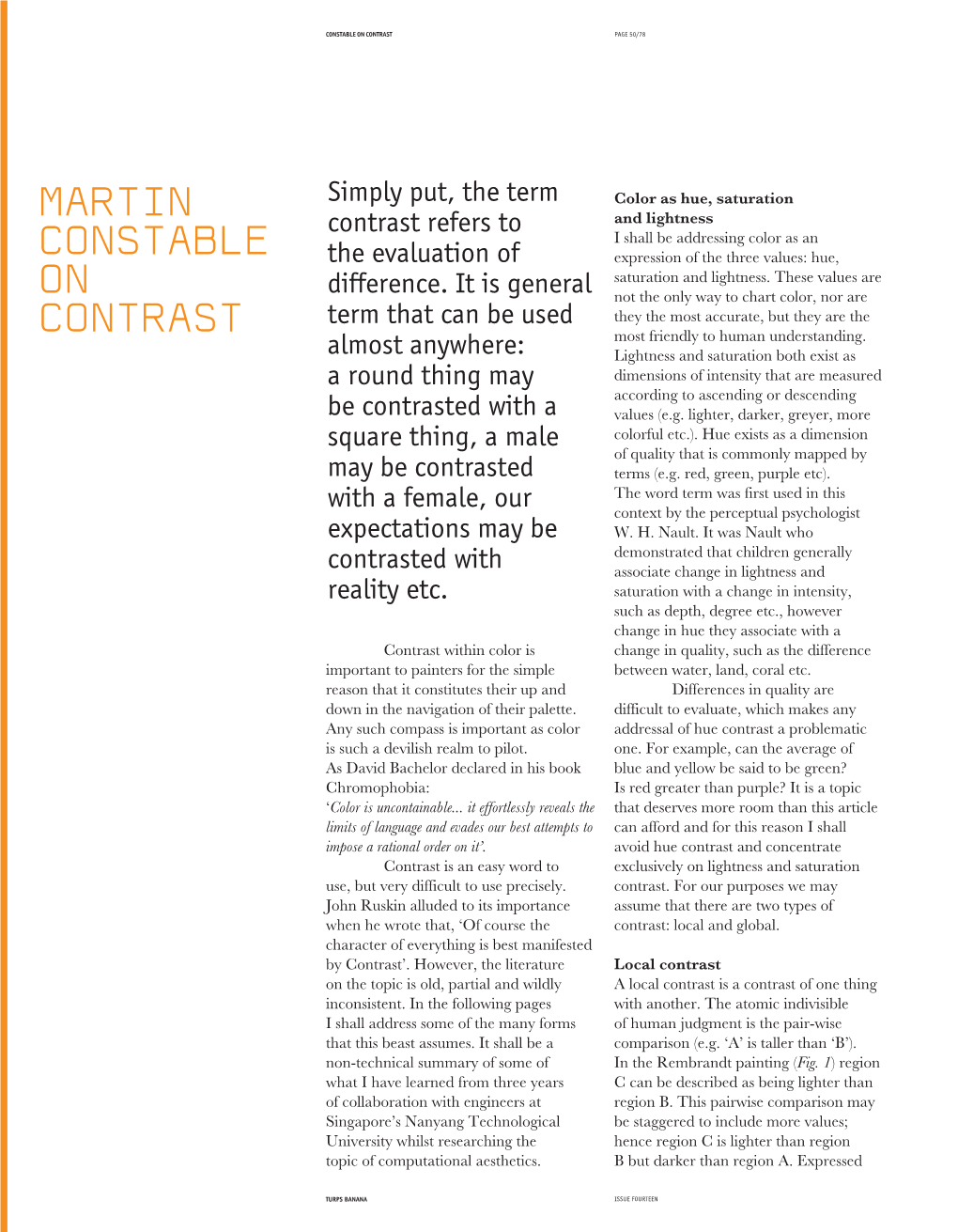 Martin Constable on Contrast