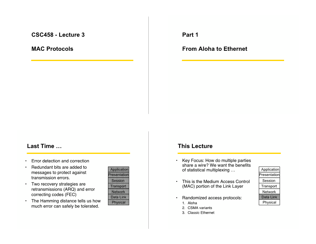 CSC458 - Lecture 3 Part 1