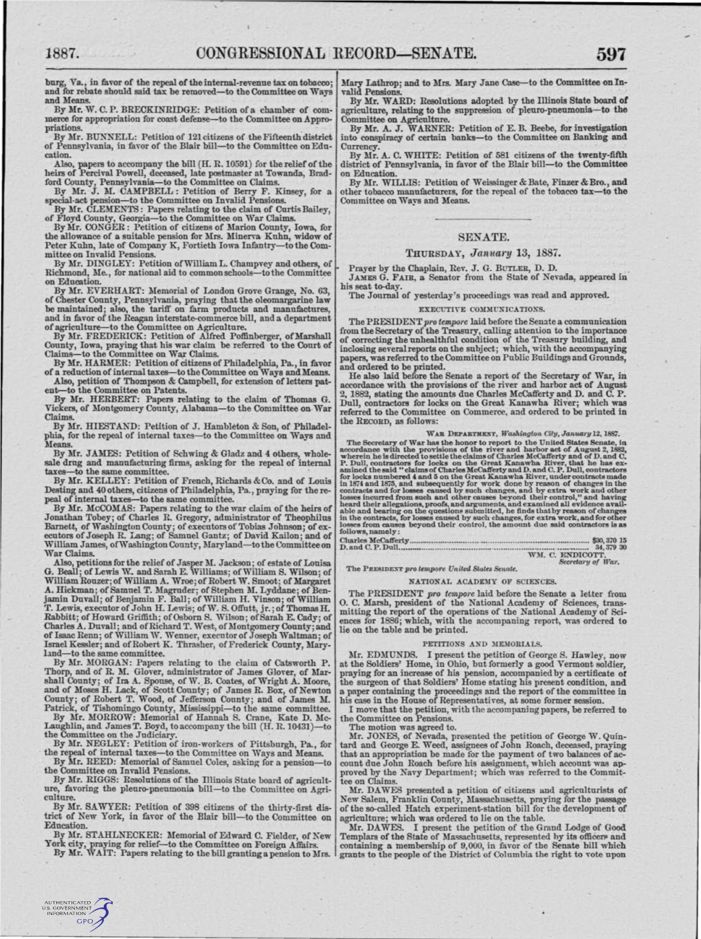 Congressional Record-Senate. 597