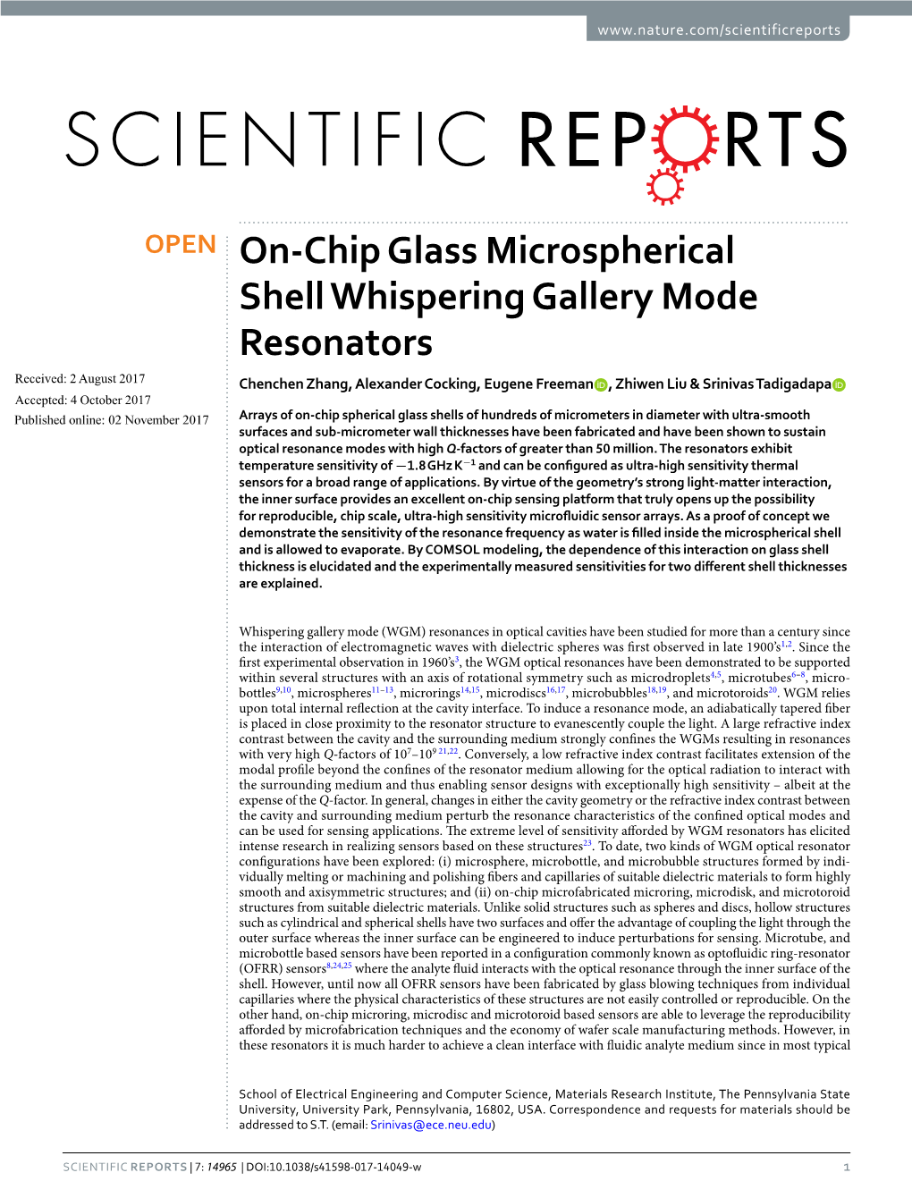 On-Chip Glass Microspherical Shell Whispering Gallery Mode Resonators